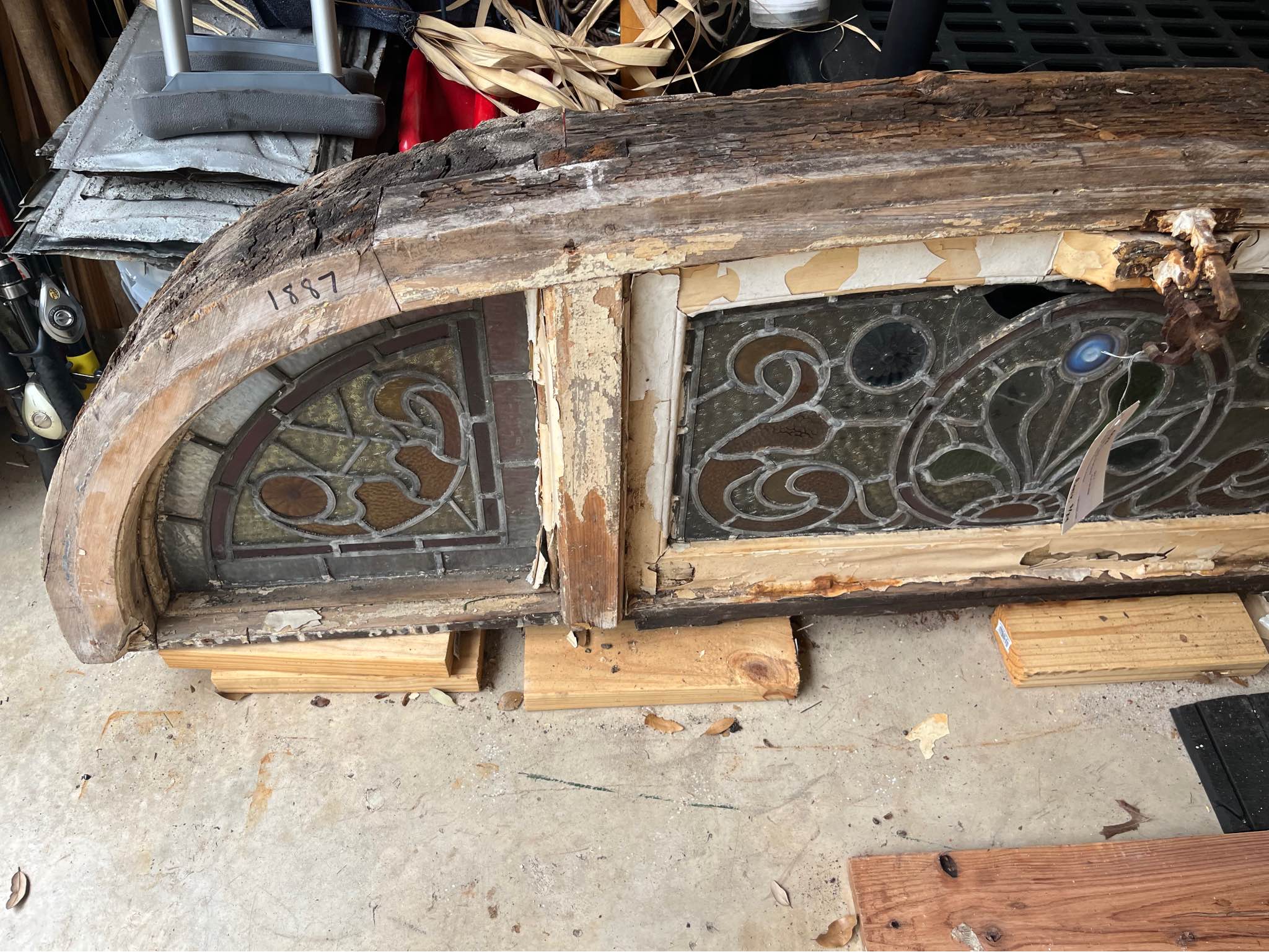 1887 Stained Glass Door Window - Decorative Accents - San Antonio ...