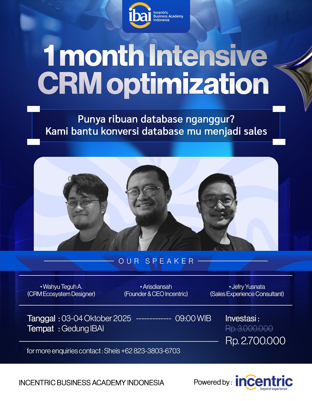 incentric.id - 🚀 1 Month Intensive CRM Optimization... | Facebook
