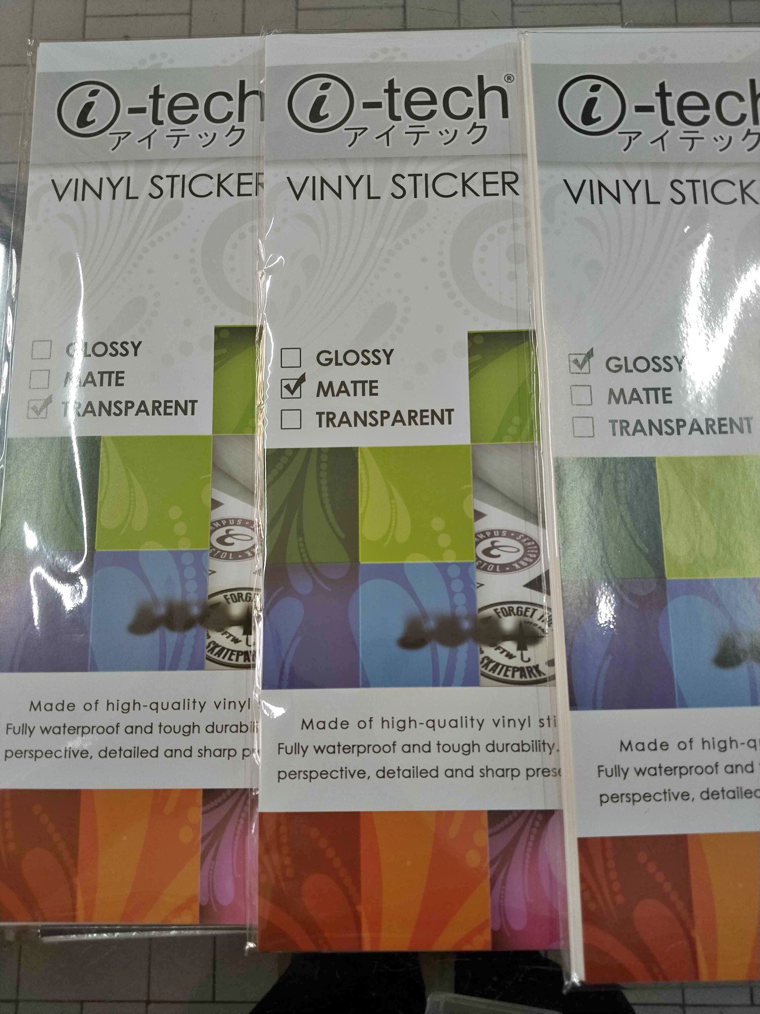 ITECH VINYL STICKER A4 (Glossy,Transparent,Matte) - Decals, Stickers ...