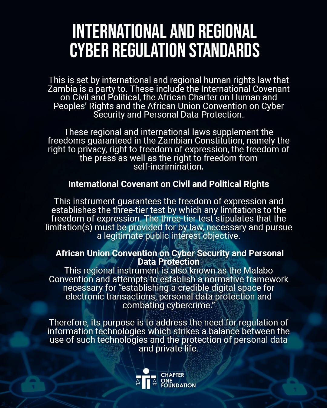 Cyber legislation should protect... - Chapter One Foundation | Facebook