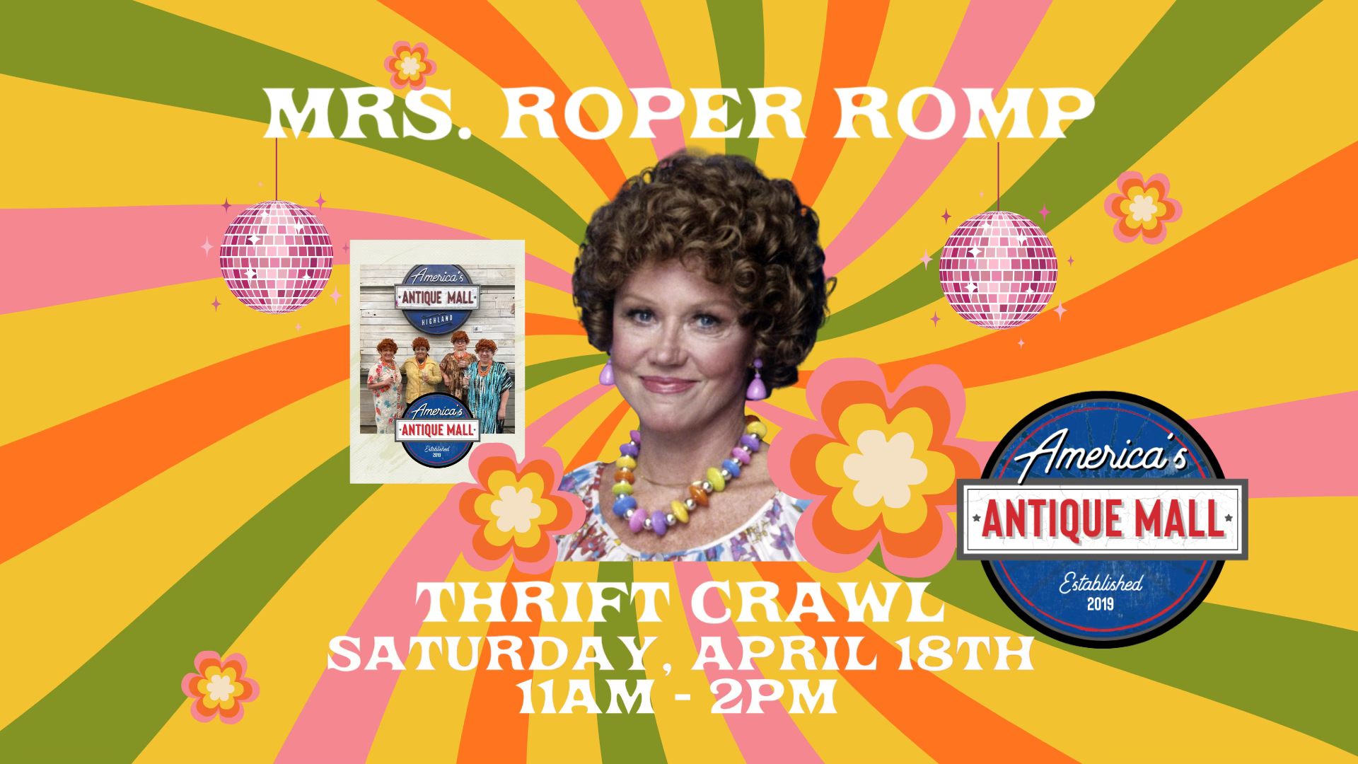 Mrs. Roper's Romp Thrift Crawl: Saturday, April 18th, 11am - 2pm