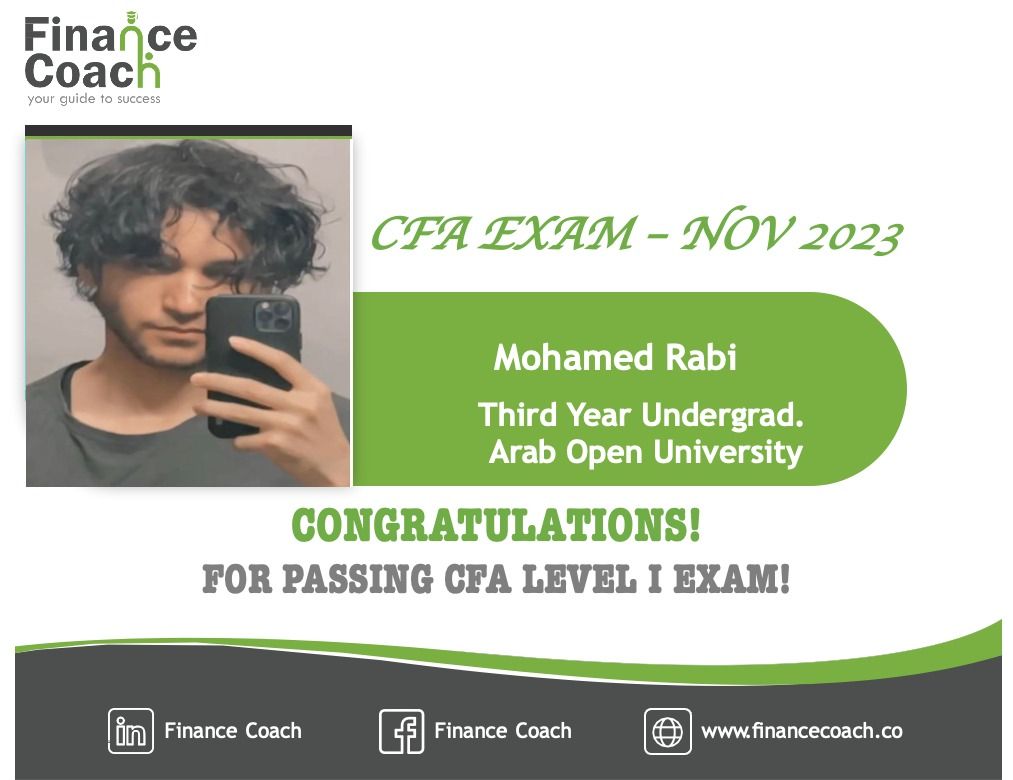 Finance Coach - 🌟 Congratulations Mohammad Rabi ! 🎓 ... | Facebook