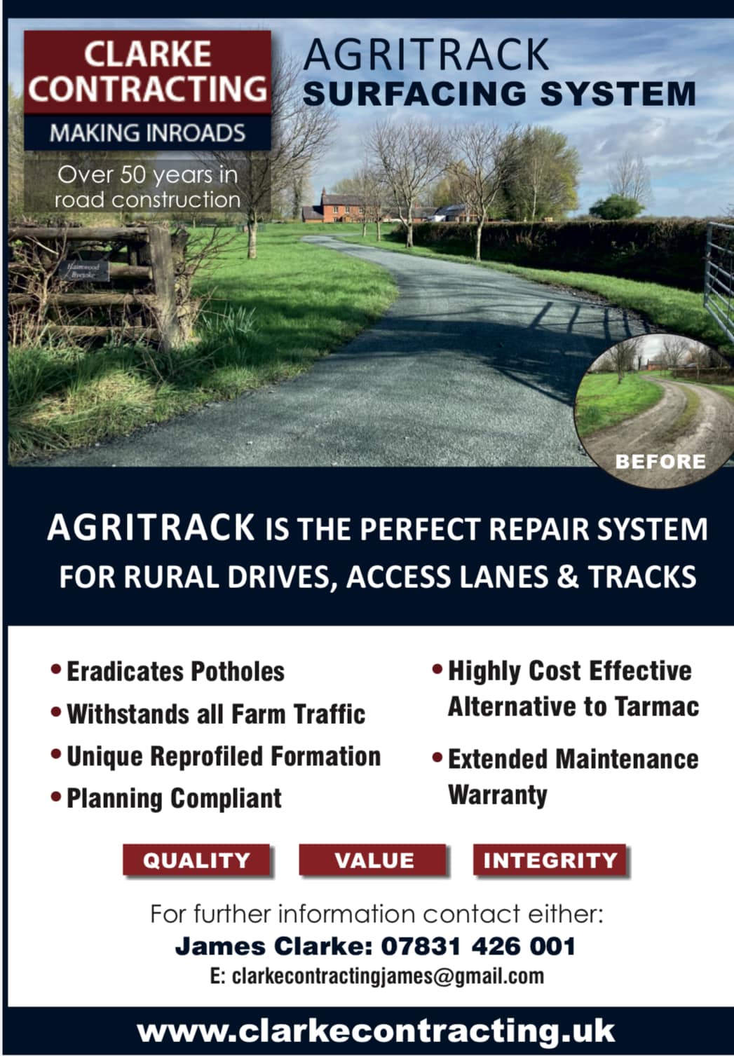Clarke - After our harsh winter are your farm tracks, rural drives and ...