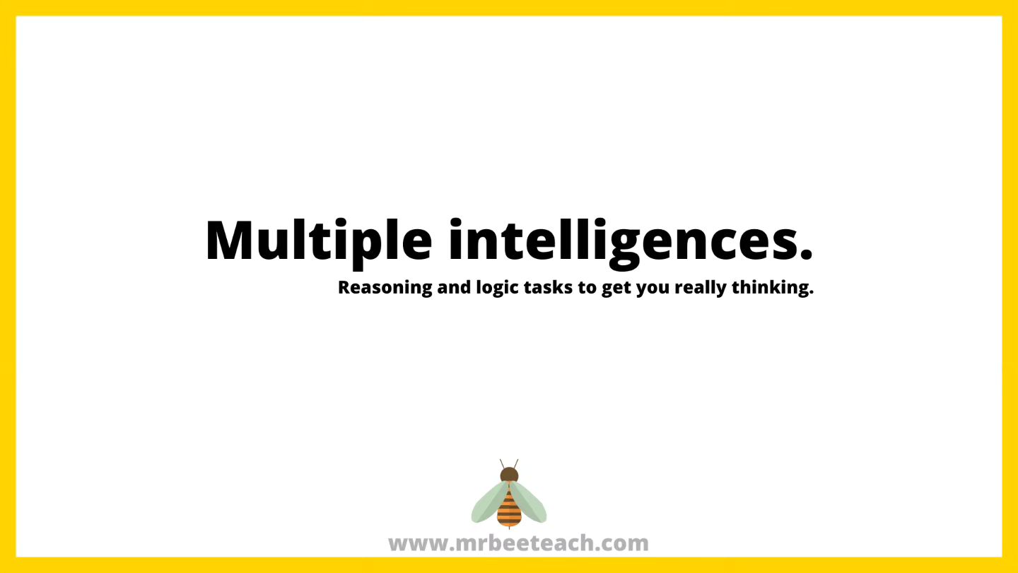 Mr Bee Teach - NEW resource: multiple intelligences to... | Facebook
