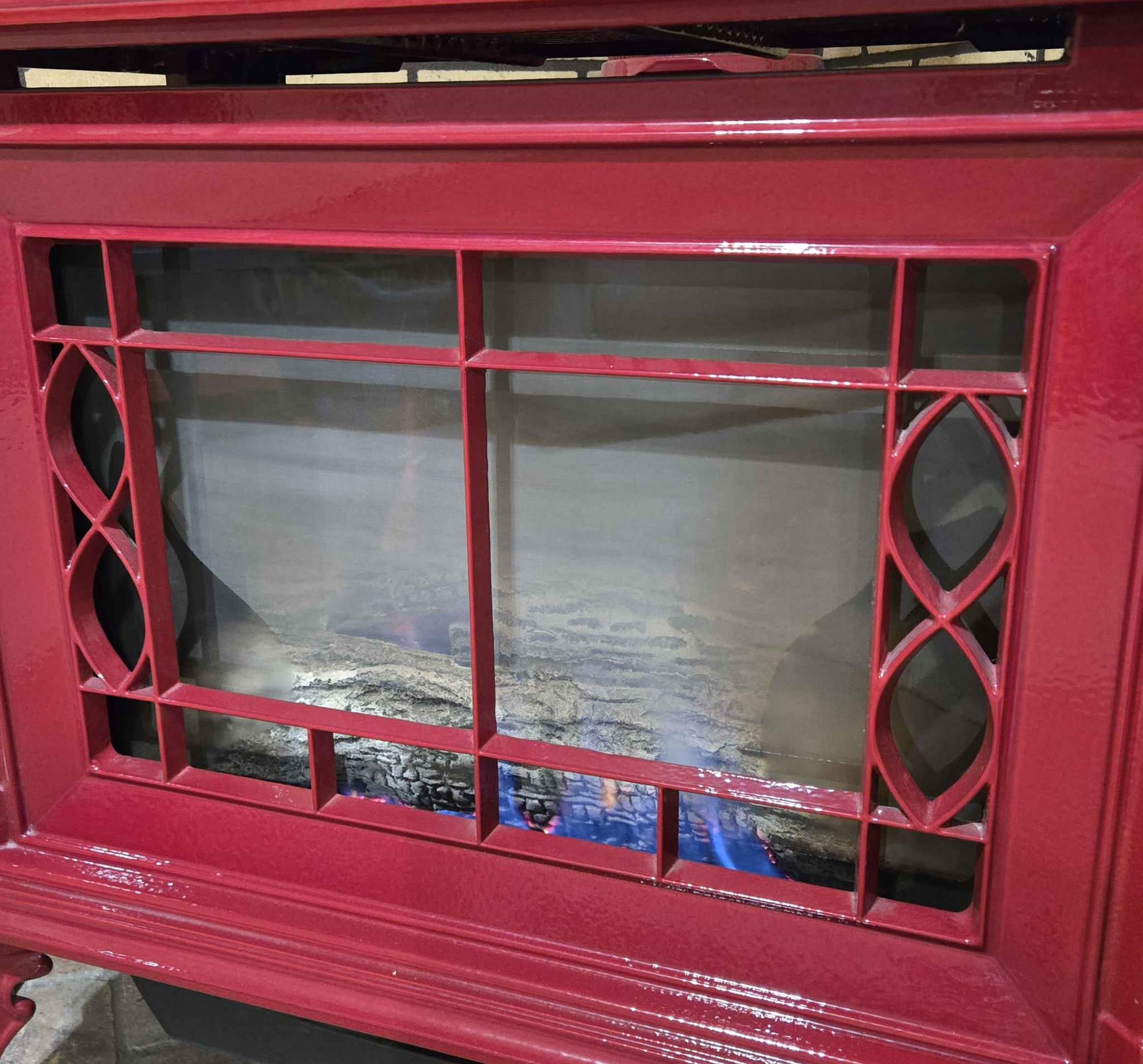 Vermont Castings Wonderfire Cast Iron Natural Gas Stove – Red Enamel ...