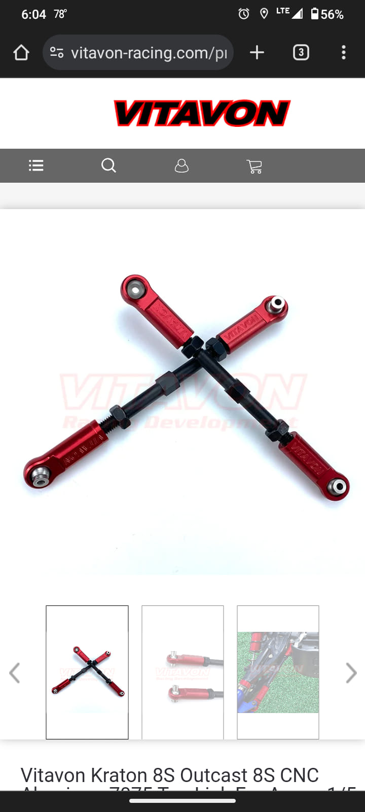 GPM Alu 7075 Steering Rack For ARRMA 1/8 Kraton 6S Talion Typhon Outcast Mojave