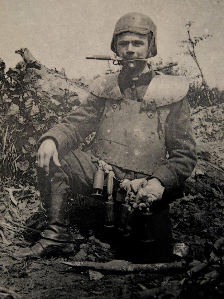 An Italian Arditi trench raider from the World War 1 Italian Army