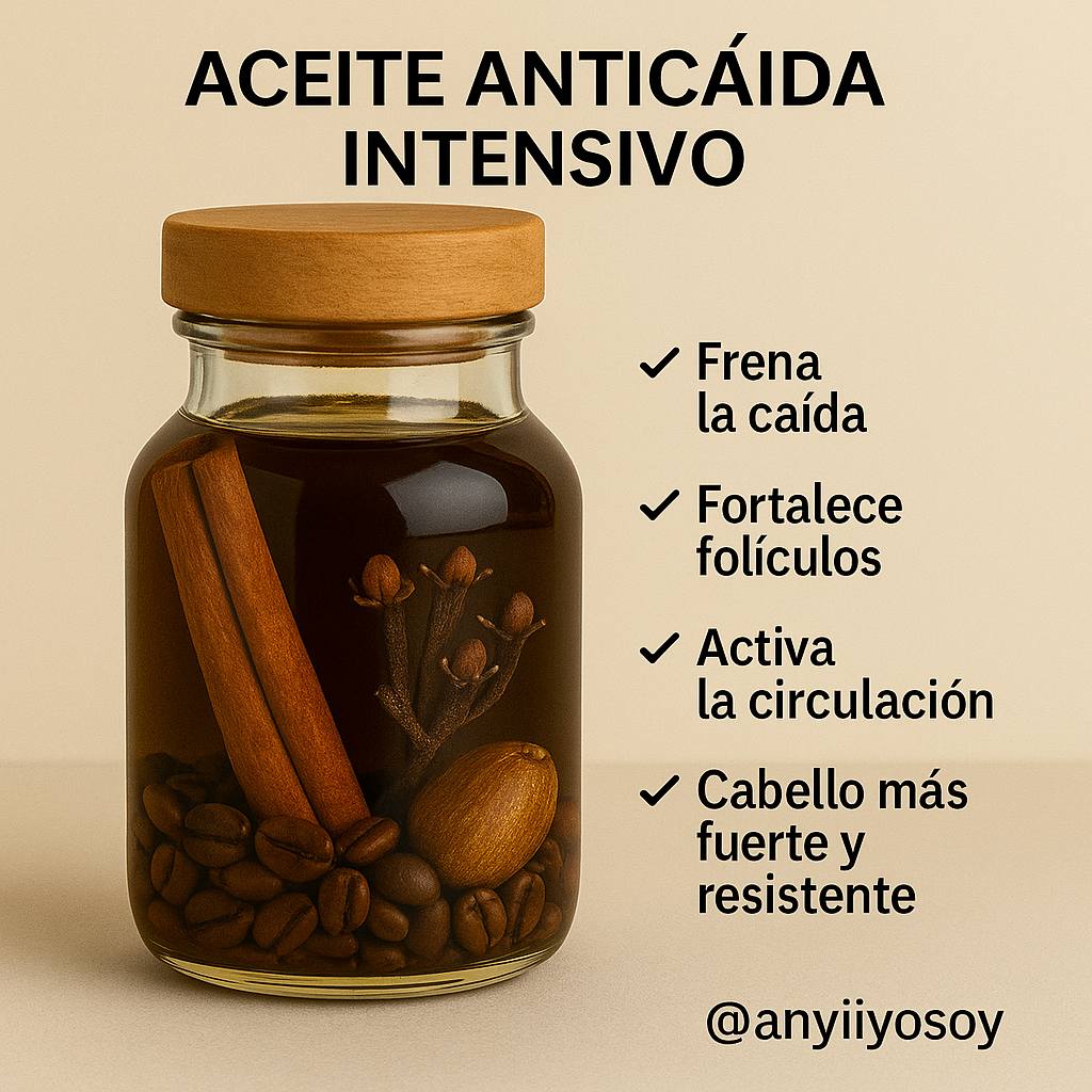 Anyii - Aceite Anticaída Intensivo (café • canela • clavos • ricino ...