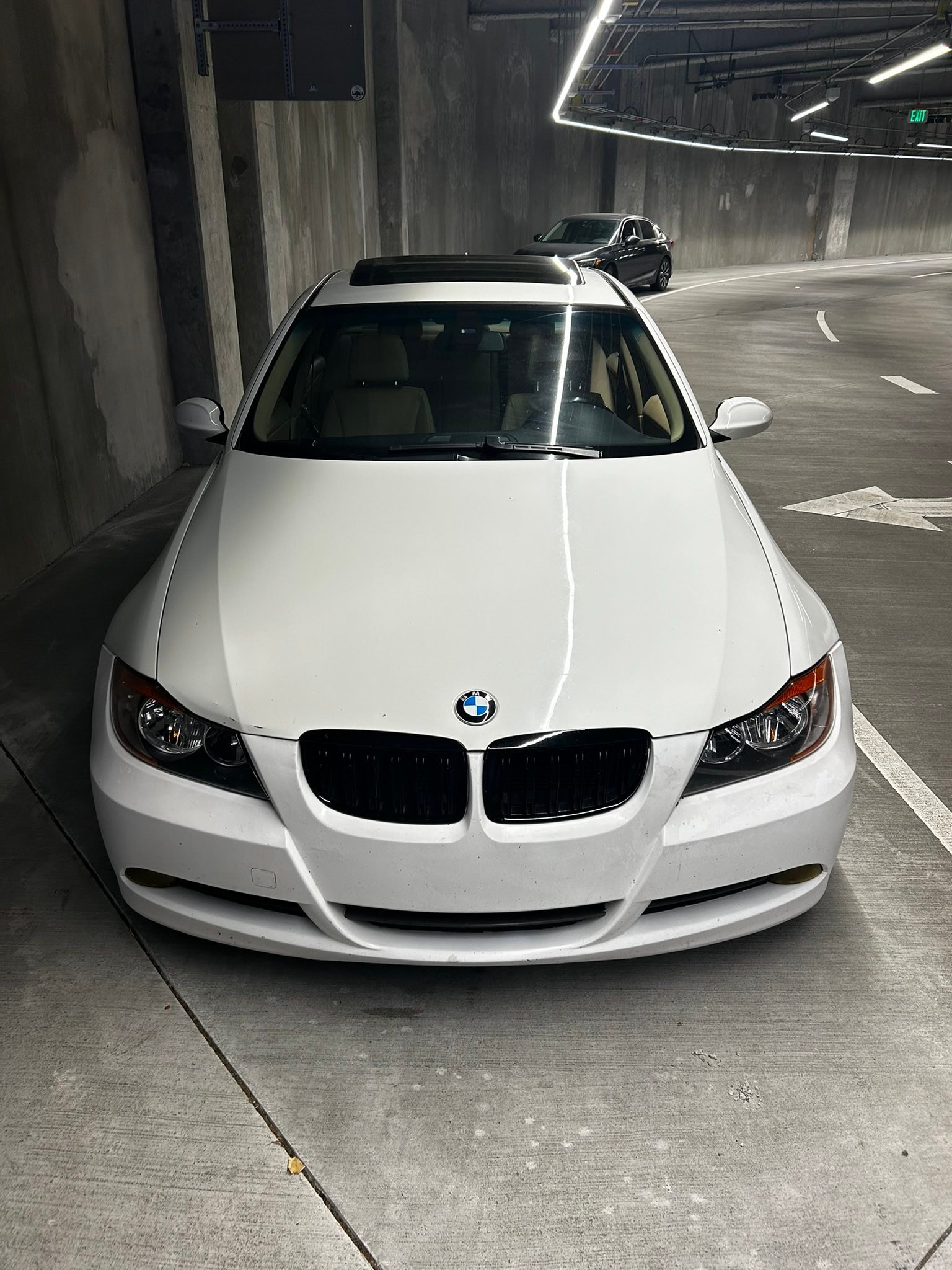 Modified BMW E90 with Apex Arc 8s and coilovers