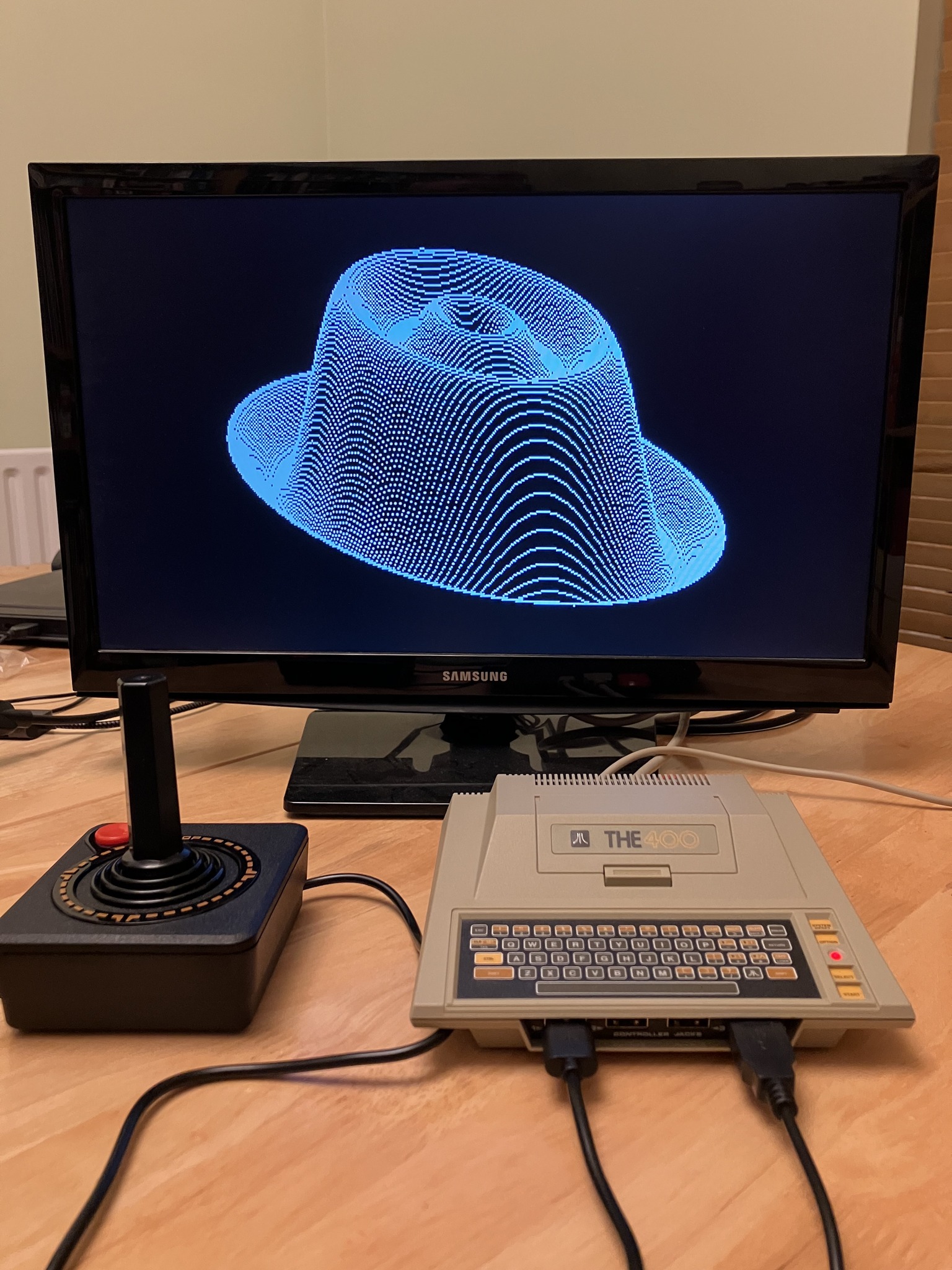 Running Archimedes spiral on the400 mini with Basic