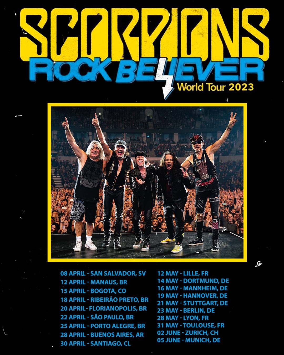 The Europe Leg of the 2023 #RockBeliever World Tour kicks off in