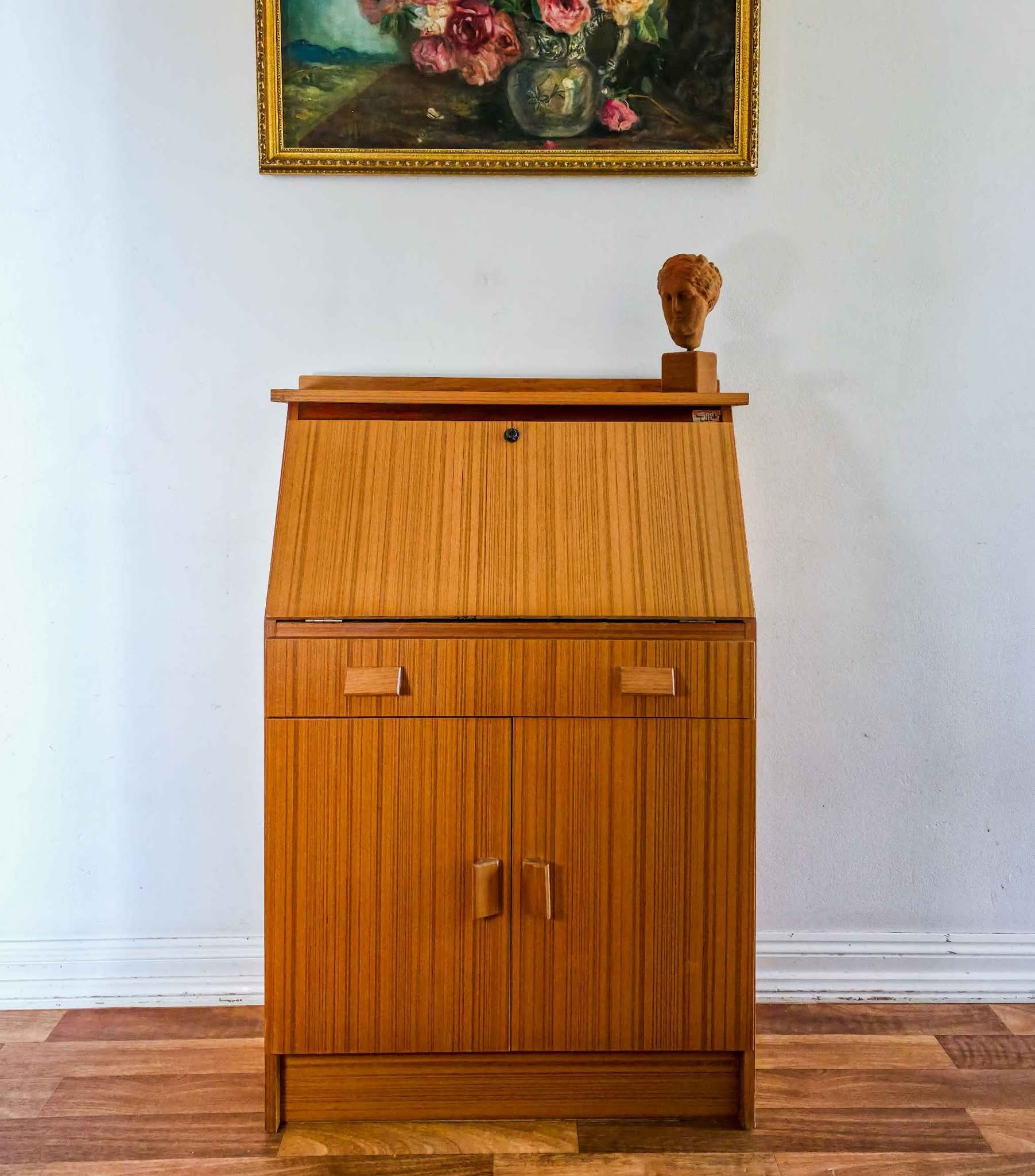 Gallery Detail: Gorgeous Mid Century Scandinavian Style Secretaire Study Desk With
