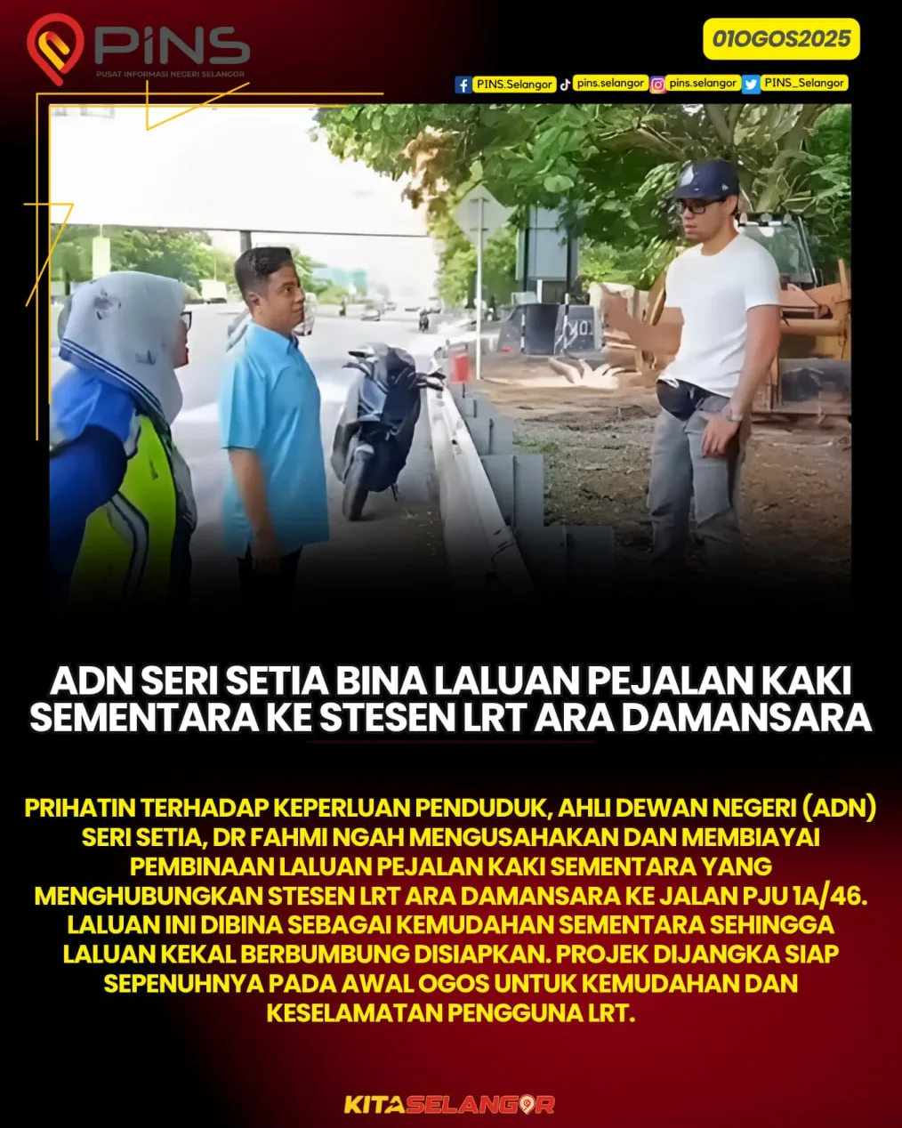 PINS - Projek dijangka siap sepenuhnya pada awal Ogos untuk kemudahan ...