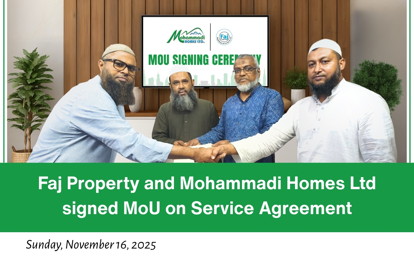 Faj Property - 𝐅𝐚𝐣 𝐏𝐫𝐨𝐩𝐞𝐫𝐭𝐲 𝐒𝐢𝐠𝐧𝐬 𝐌𝐨𝐔 𝐰𝐢𝐭𝐡 𝐌𝐨𝐡𝐚𝐦𝐦𝐚𝐝𝐢 𝐇𝐨𝐦𝐞𝐬... | Facebook