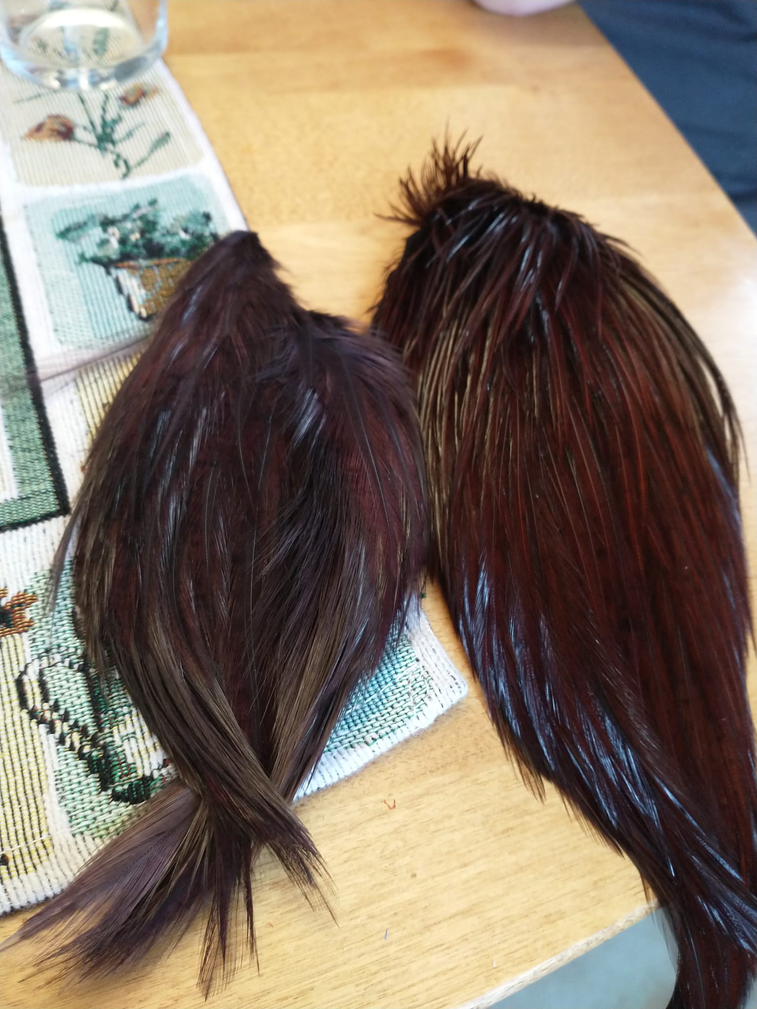 Custom dyed badger cape for fly fishing