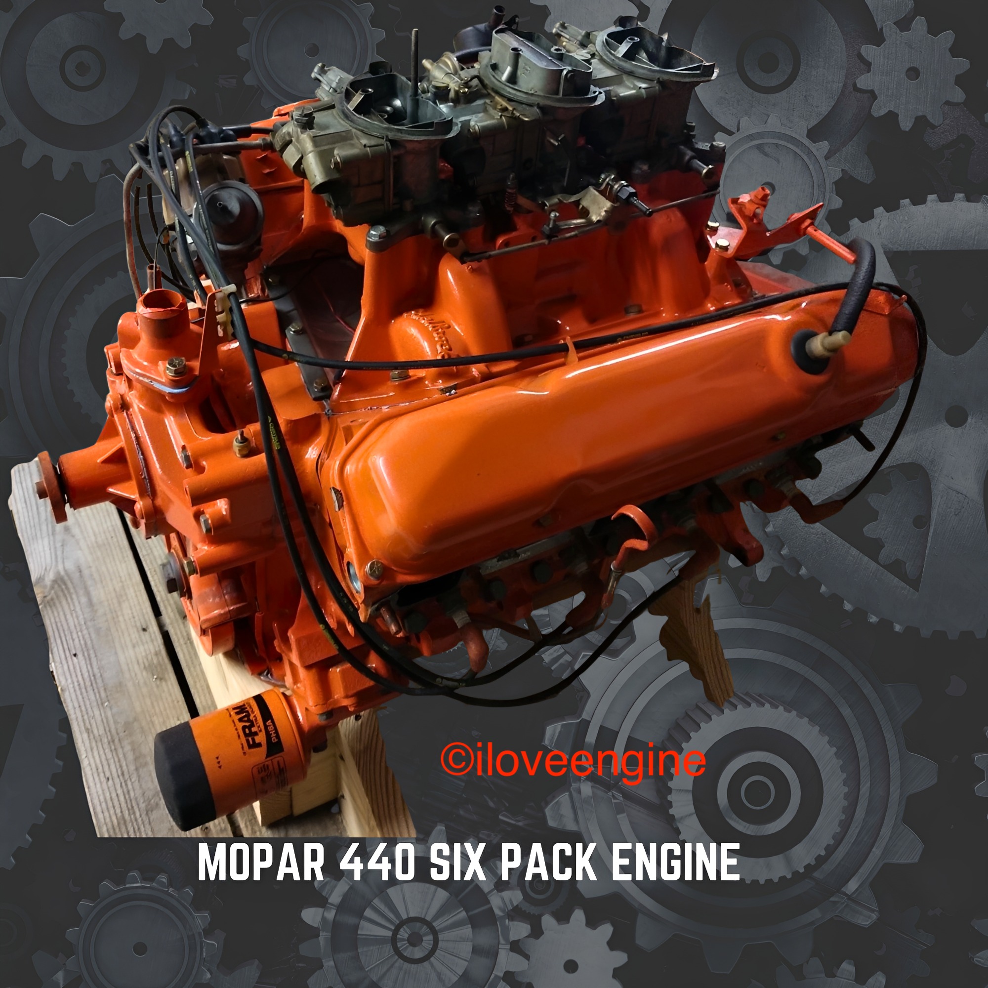 I Love Engine - This Mopar 440 Six Pack engine assembly is... | Facebook