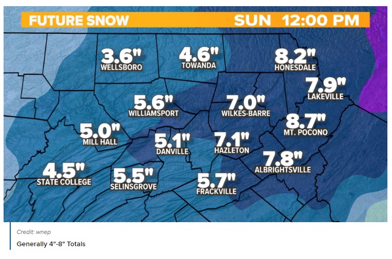 WNEP Weather is calling for 7