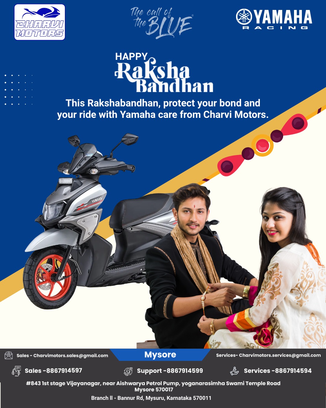 💙 This Raksha Bandhan,... - Charvi motors - Yamaha Showroom | Facebook