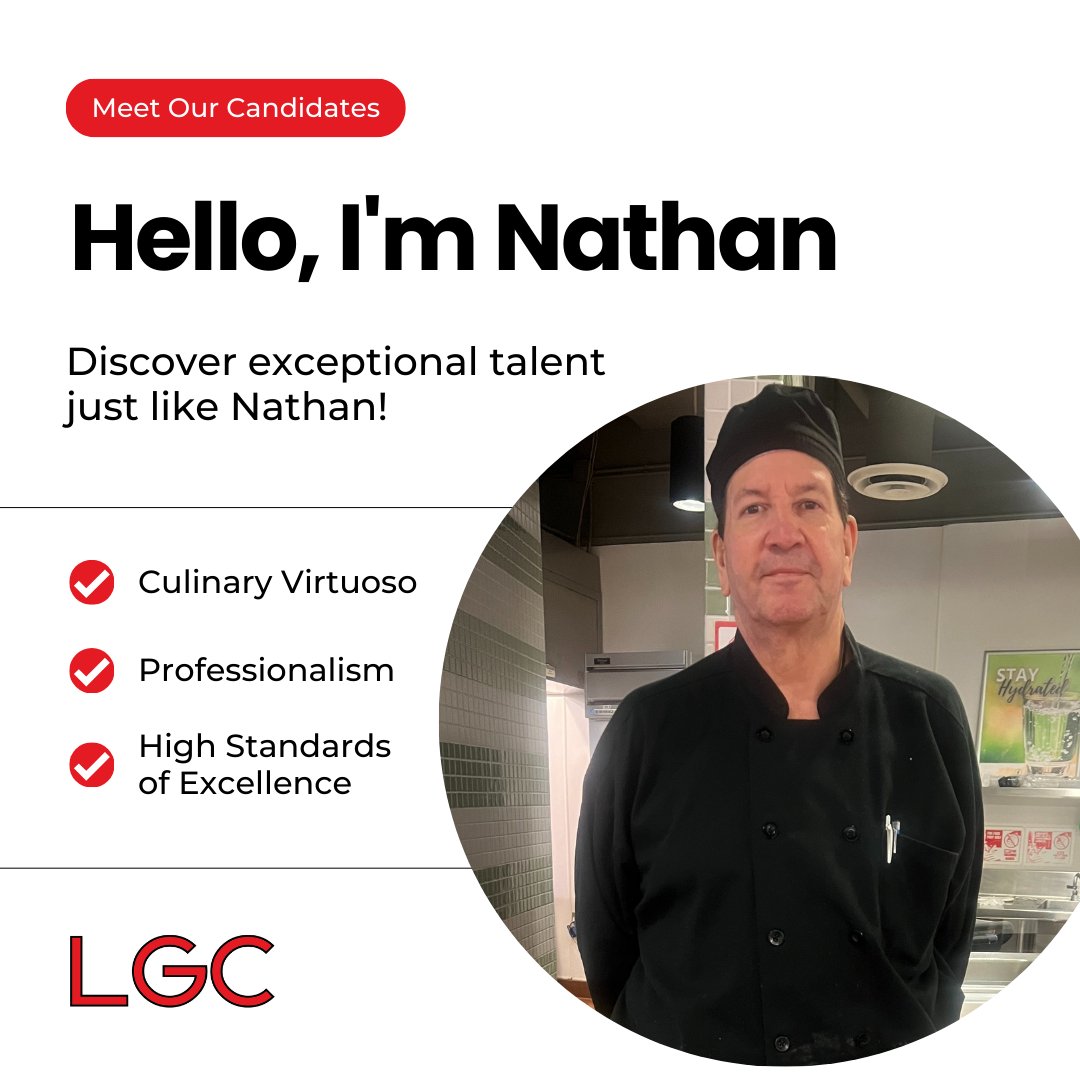 LGC Staffing - 🌟 Meet Nathan: A Culinary Maestro with a... | Facebook