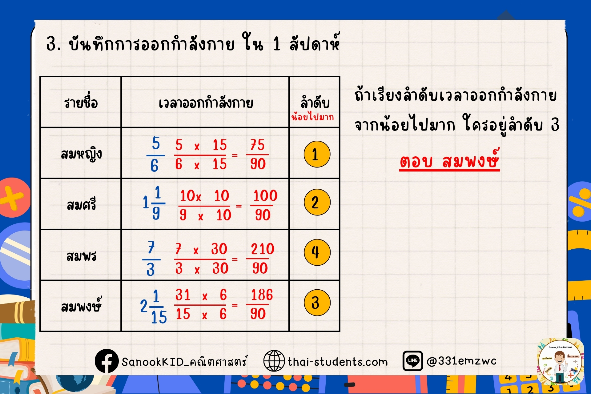 สื่อ ใบงาน Eng Math Thai ประถม