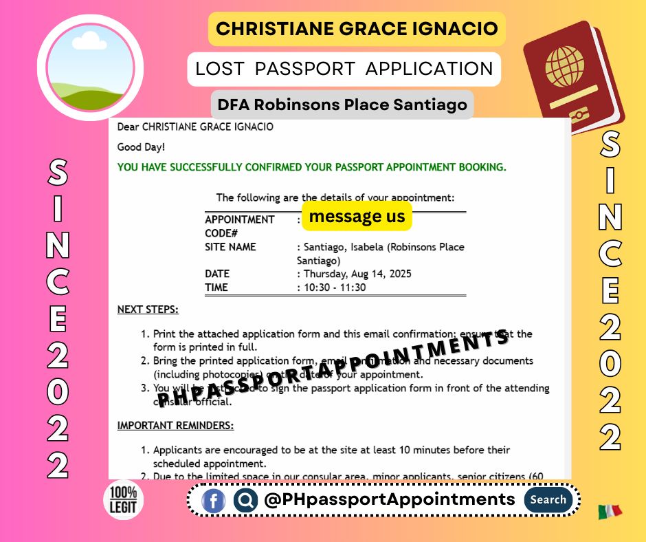 PH Passport Appointments | Tuguegarao City