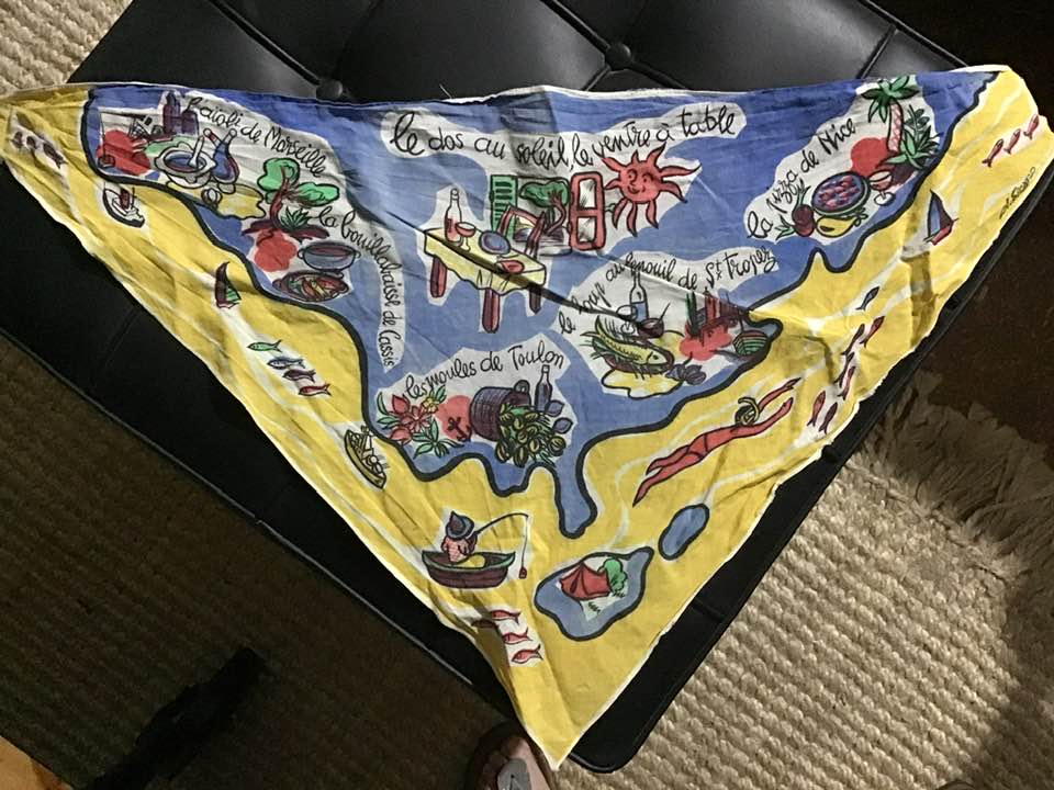 My mother bought this scarf in 1956 in the South of France