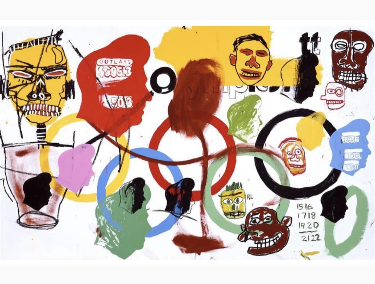 Basquiat and Warhol. Painting four Hands) Jean-Michel Basquiat et