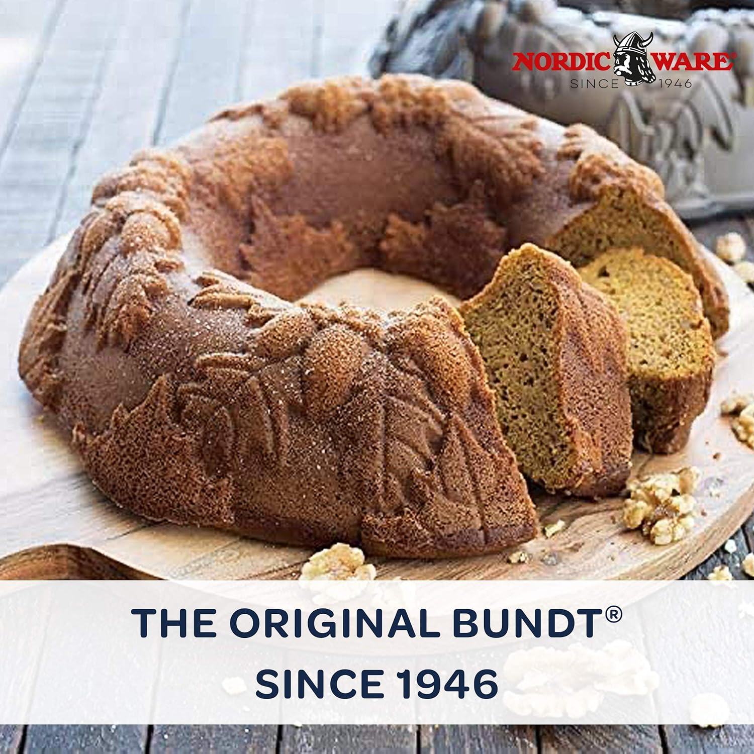 The Nordic Ware 80th Anniversary Laurel Wreath Bundt® Pan makes