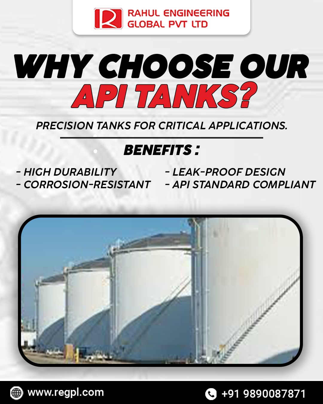 Rahul - Built for performance, designed for safety. 🔧 Our API tanks ...