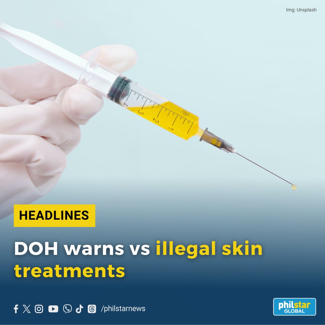 Health Secretary Teodoro Herbosa said the country's Food and Drug Administration has not approved the IV glutathione for skin whitening. Read: https://www.philstar.com/headlines/2024/01/17/2326457/doh-warns-vs-illegal-skin-treatments