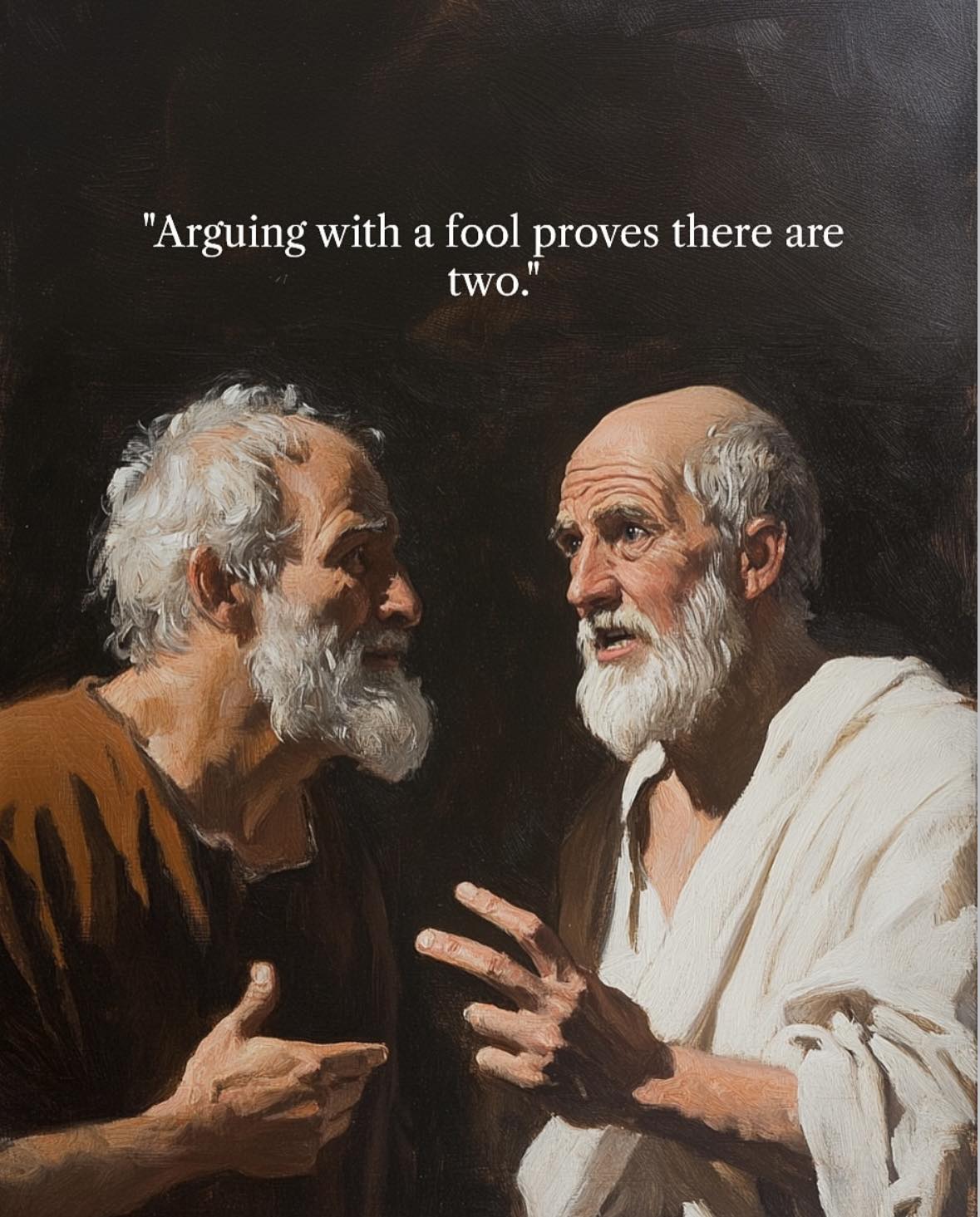 Stoic Tribe | Arguing with a fool proves there are two | Facebook