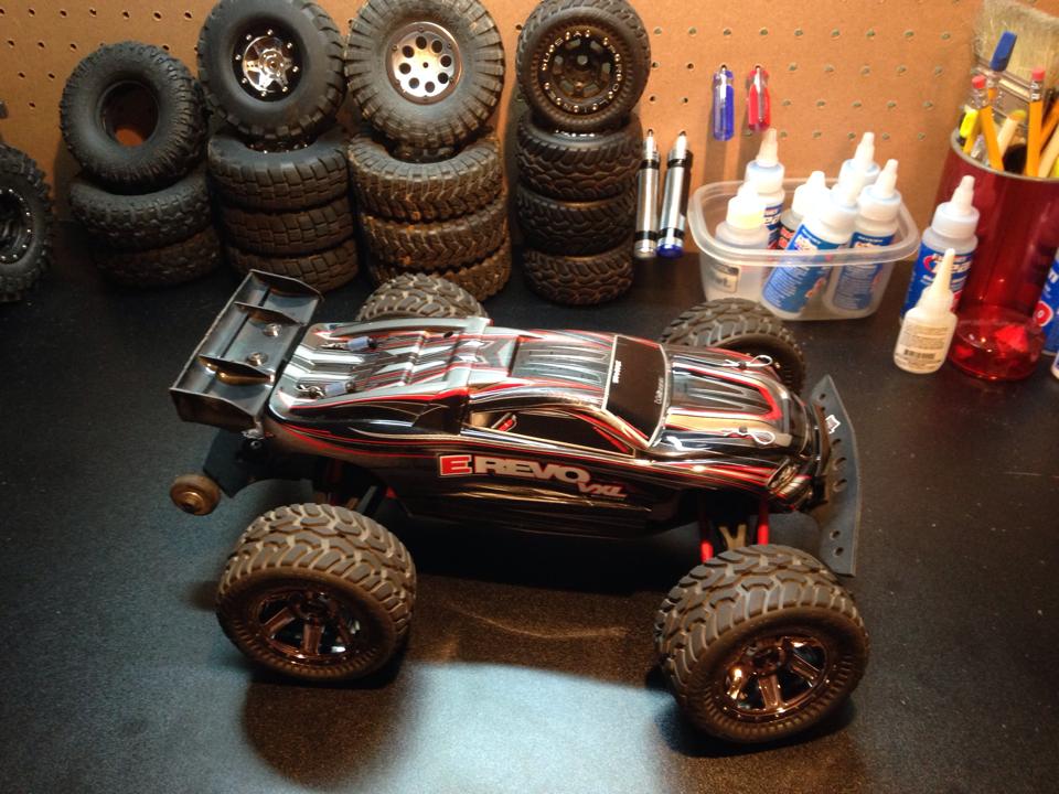 Tamiya Street Rover Tires on 1/16 E-Revo Performance