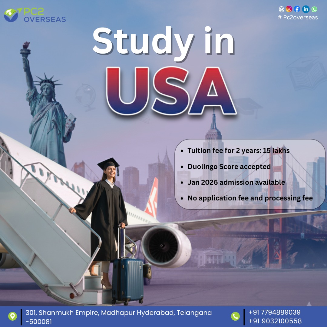 🎓 Study in the USA – January 2026... - PC2 Overseas Edu | Facebook