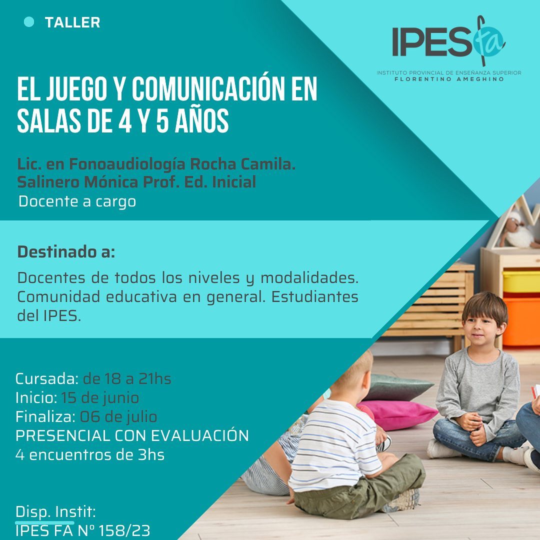 Taller: “El juego y... - IPES FA Comunidad Educativa