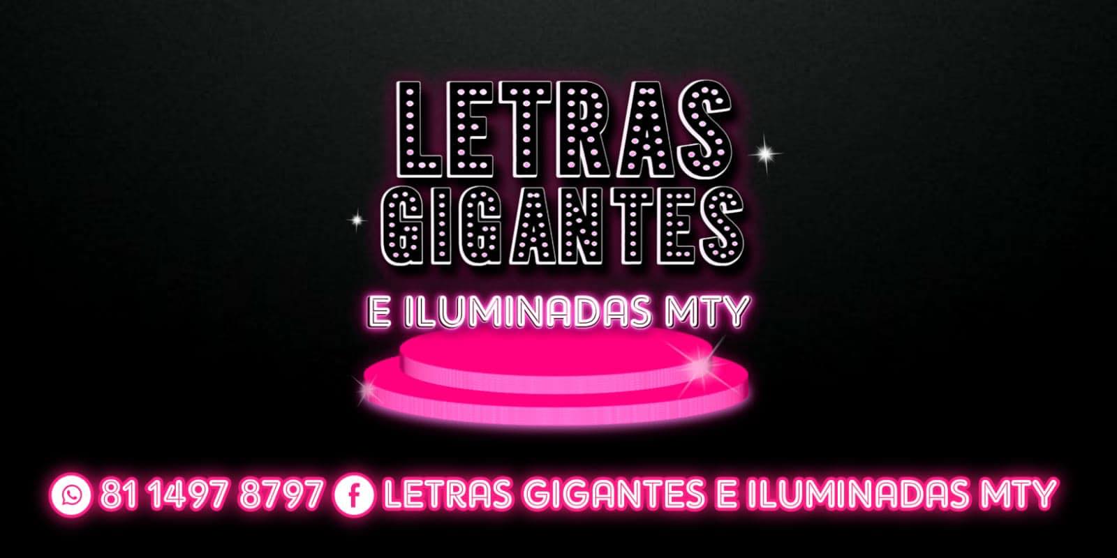 Letras gigantes E iluminadas Mty