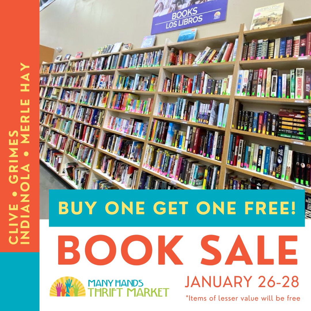 Many - 📚 Don't Miss Out on the BOGO Book Sale at Many Hands Thrift ...