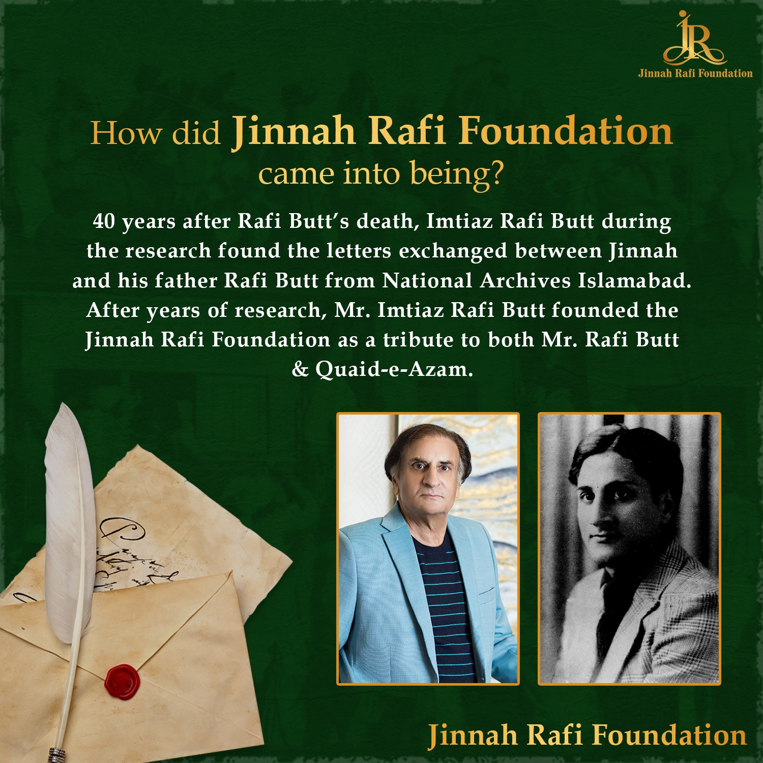 Jinnah Rafi Foundation was set up in... - Imtiaz Rafi Butt | Facebook