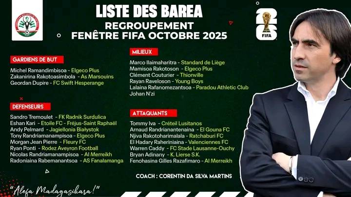 Vaovao - liste Ofisialy Barea de Madagascar 🔥 🚨 Fifaninanan’ny Afrika ...
