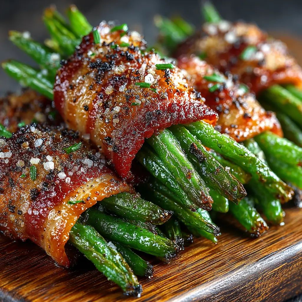 Bacon-wrapped green beans with Italian dressing recipe