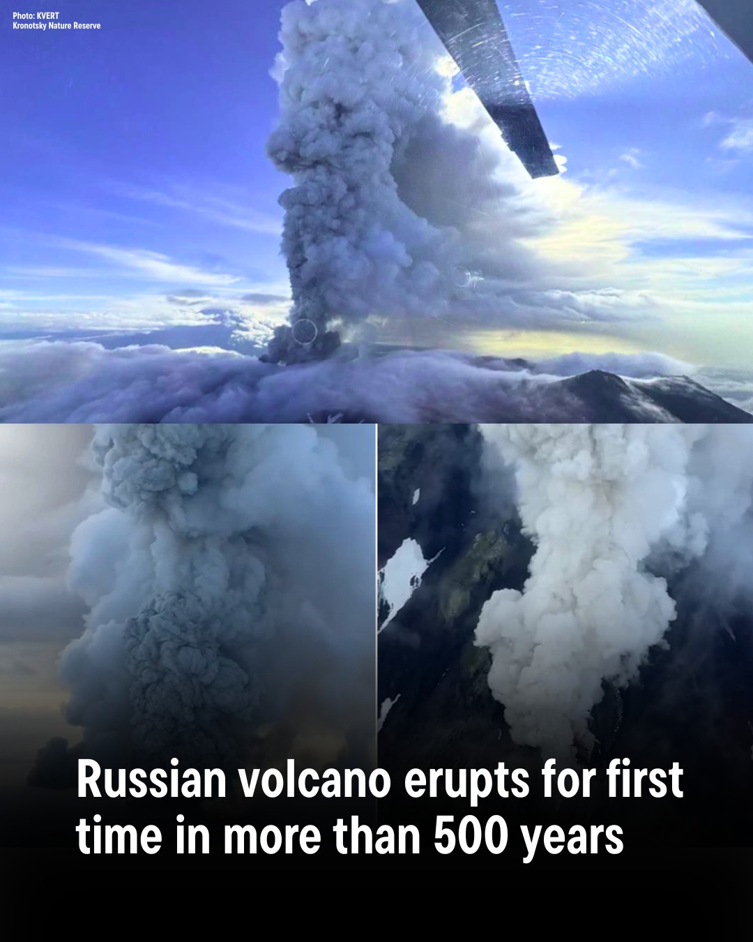 Better - Russian volcano erupts for first time in more than 500 years 🌋 ...