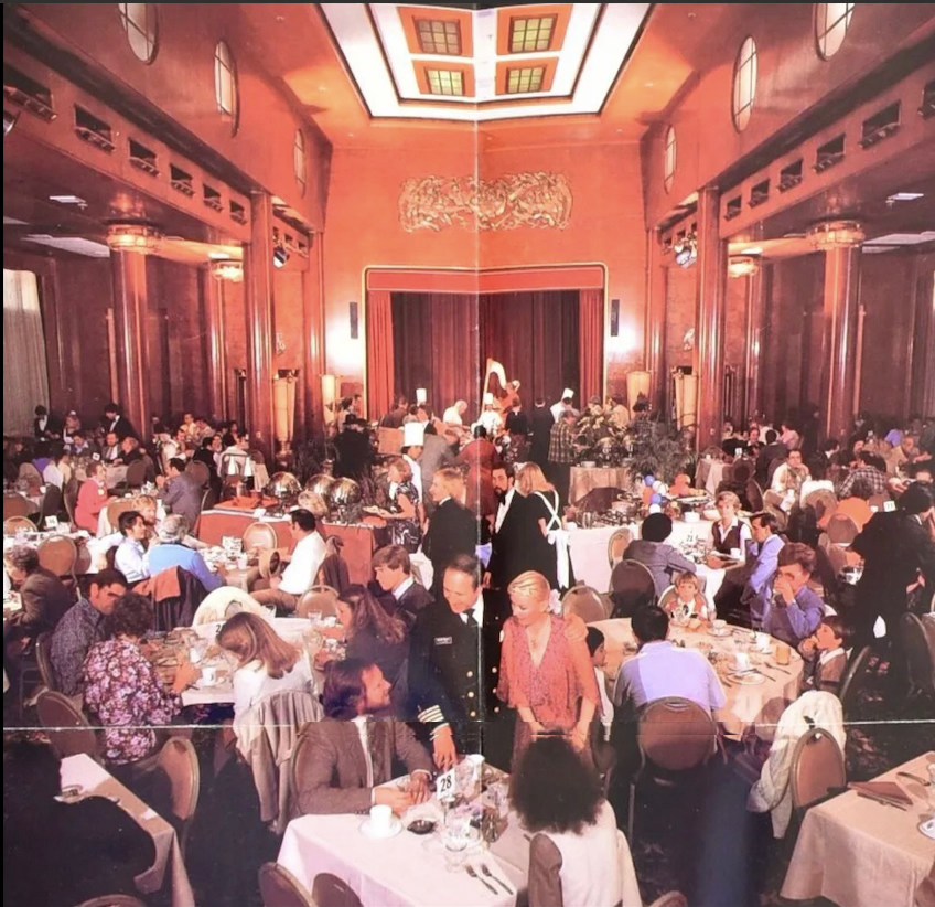 Sunday brunch on the Queen Mary in the 1980s