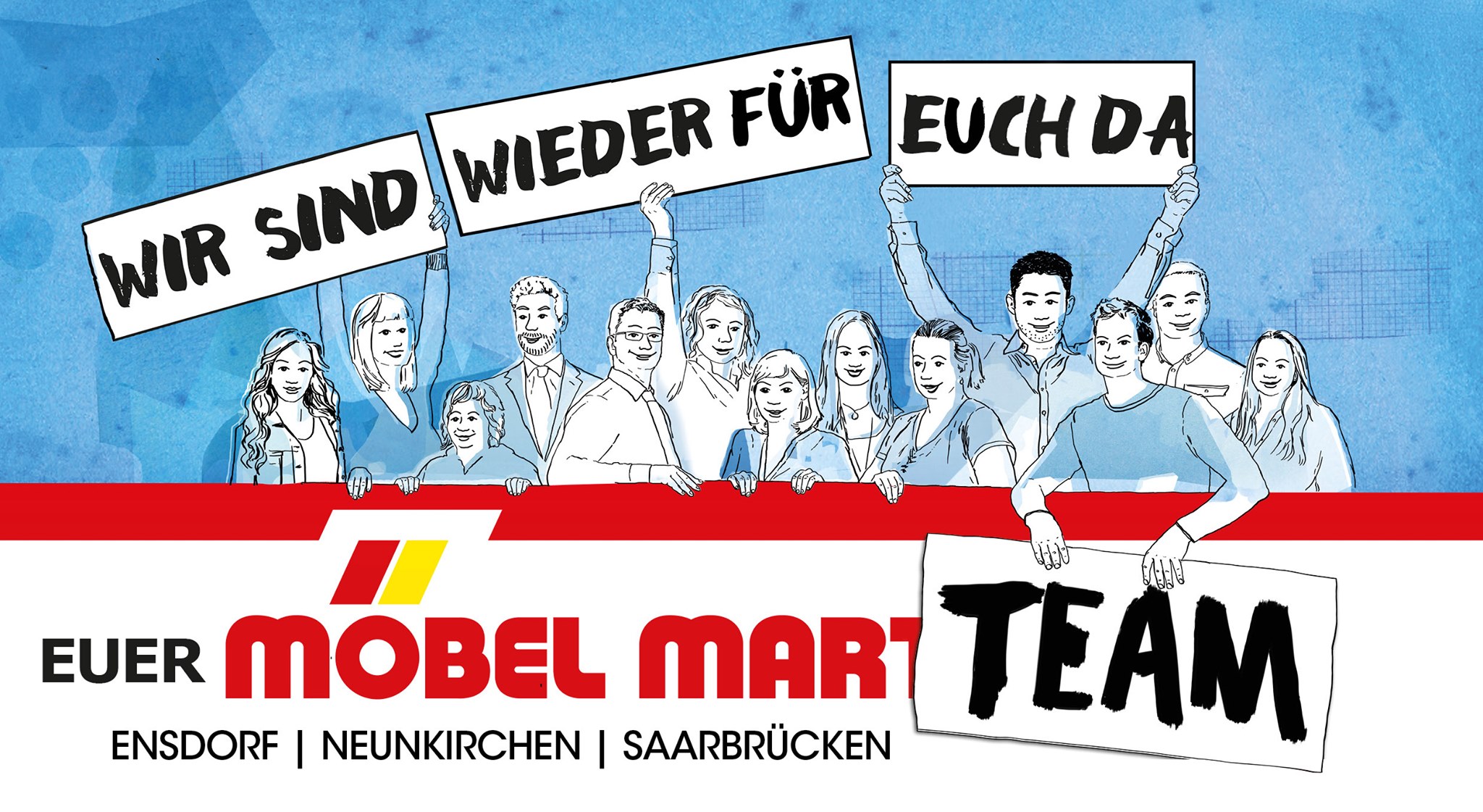 Liebe Kundinnen und Kunden, unsere Einrichtungshäuser im Saarland (Ensdorf, Saarbrücken und Neunkirchen) sind ab Dienstag, den 28.04.2020, wieder vollumfänglich für euch geöffnet! 🏪 Die Toscana Restaurants sowie das Kinderparadies bleiben weiterhin