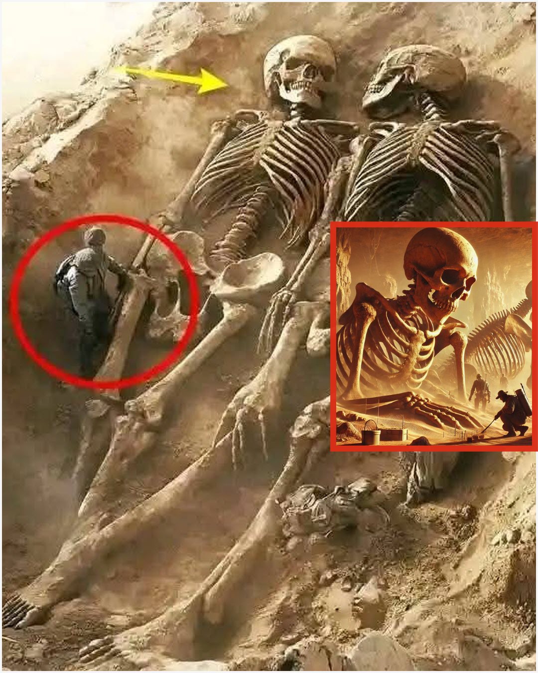 Egyptian archaeologists discover giant 7-foot skeleton