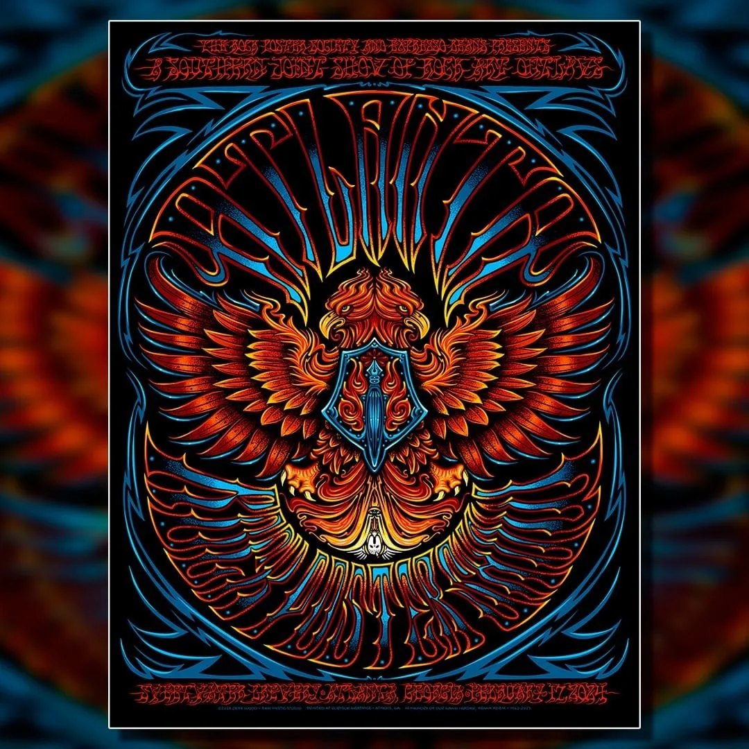 The poster for the show in Phoenix, AZ is designed by State of