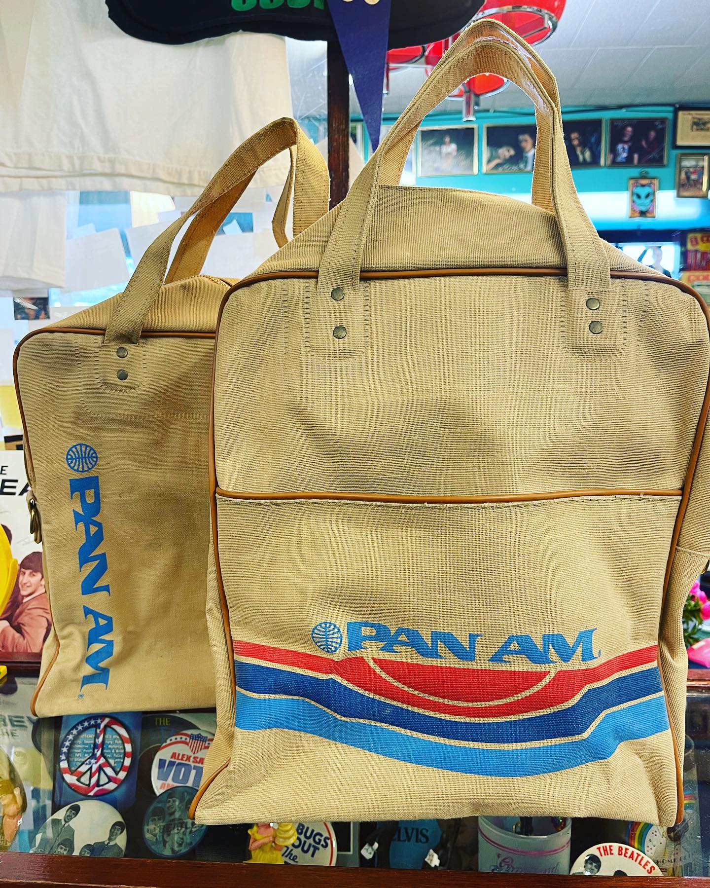 Pan American Airlines vintage amenity kit bag