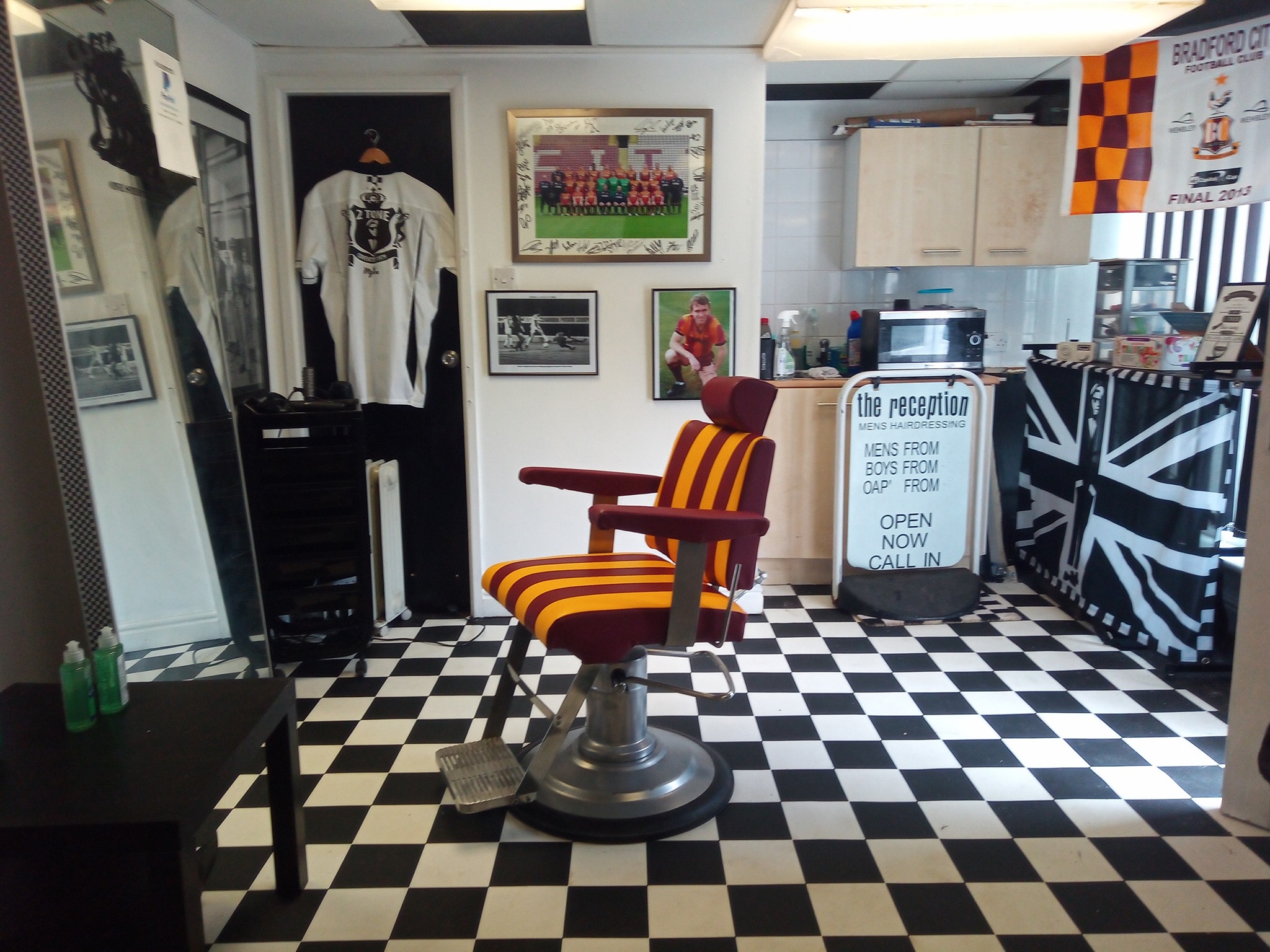 The reception Mens Barbers | Bradford