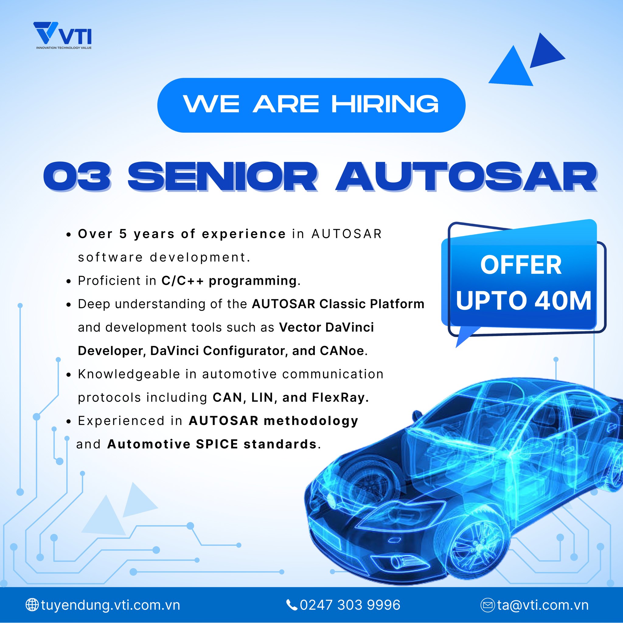 VTI Careers - 🚗 [We’re Hiring] AUTOSAR Software Engineer 🚗... | Facebook