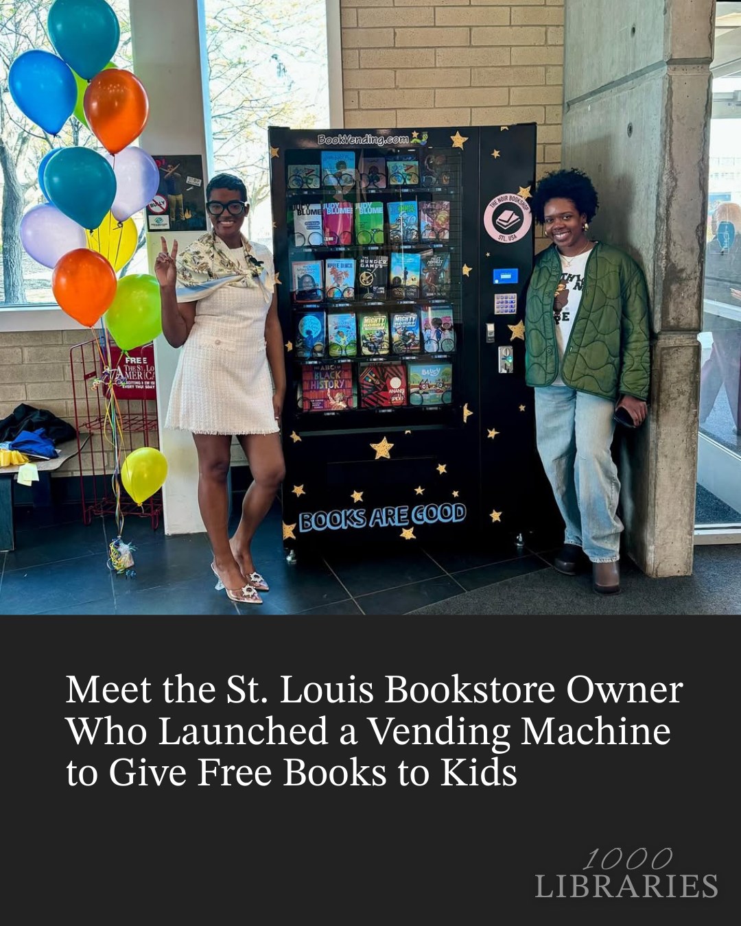 1000 Libraries - A vending machine that drops books... | Facebook