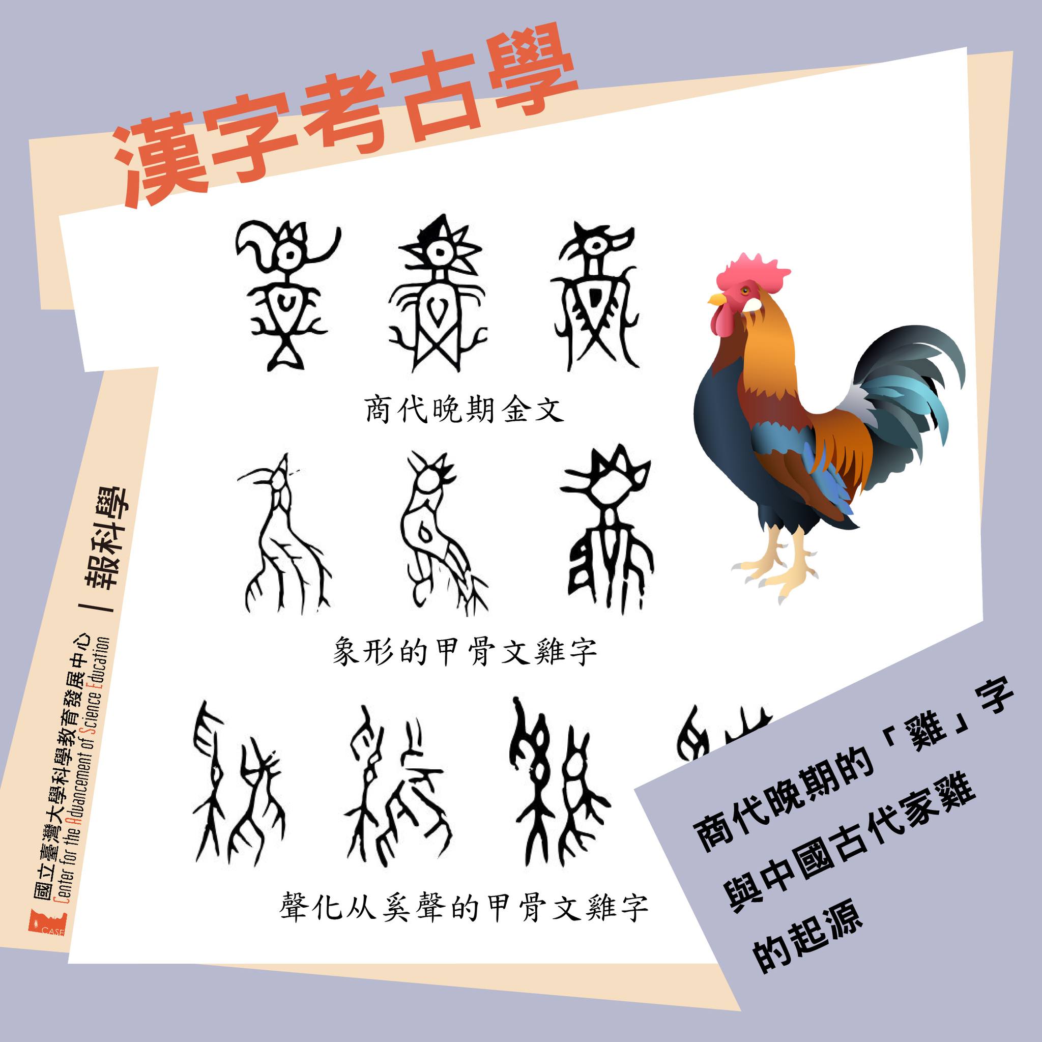 CASE 臺大科教中心 - 【商代晚期的「雞」字與中國古代家雞的起源】... | Facebook
