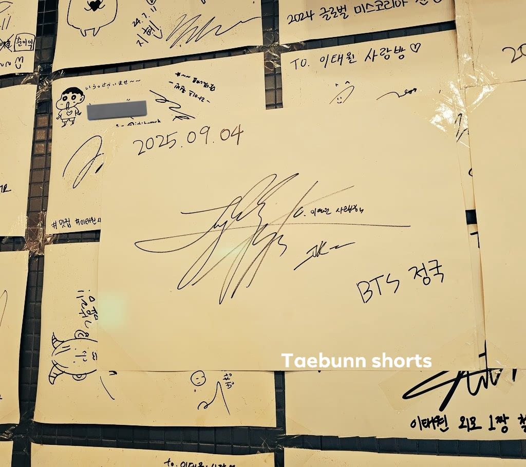 BTS Jungkook giving autograph